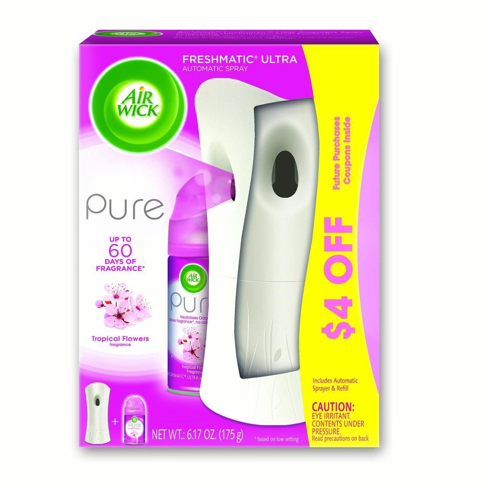 Air Wick Freshmatic Ultra Automatic Starter Kit White Tropical Flowers 6.17oz